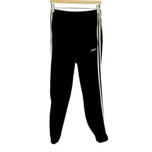 Adidas black and white casual athletic pants zipper pocket women's size medium